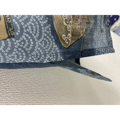 アロハシャツ　茶道具と青海波 Lサイズ メンズ