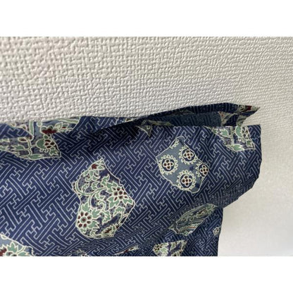 アロハシャツ　紗綾形(さやがた)＋ちぎり絵 Lサイズ メンズ