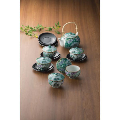 波佐見焼　彩牡丹　茶托付番茶器揃