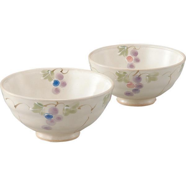 瀬戸焼　野ぶどう　組茶碗