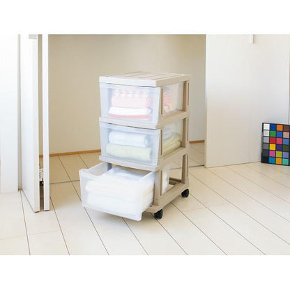 エミング　３段引出し ベージュ