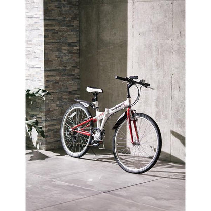 ２６型クロスバイク折畳自転車　ライト付　２台組