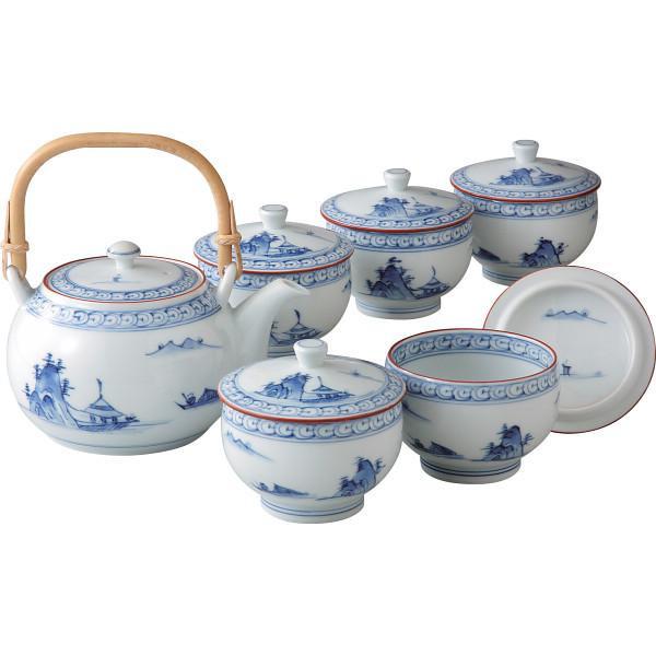 波佐見焼　京山水絵　番茶器揃