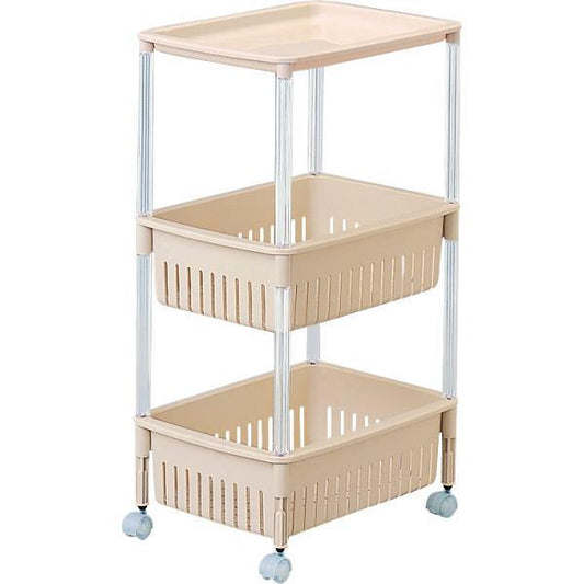 ルーチェ　キッチンワゴン３段 ベージュ