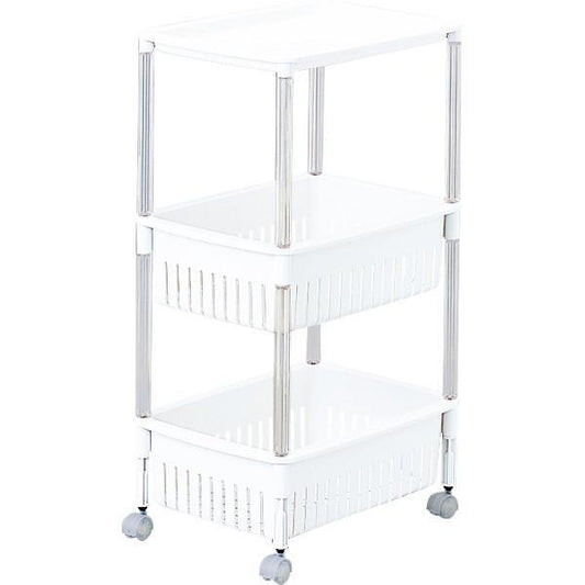 ルーチェ　キッチンワゴン３段 ホワイト
