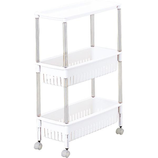 ルーチェ　キッチンワゴン３段 ホワイト