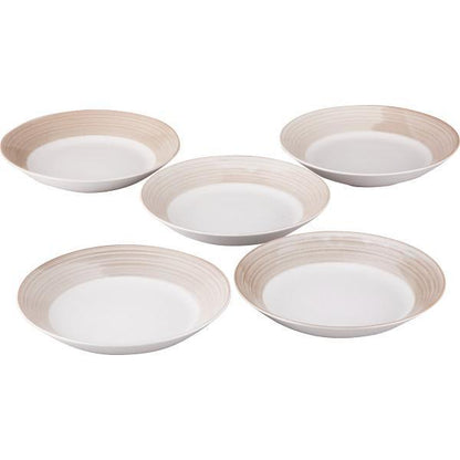 Ｃａｓａ　カレー皿５枚セット 食器 器 お皿 シンプル 可愛い オシャレ ナチュラル 5枚組 磁器 スープ皿 シチュー皿