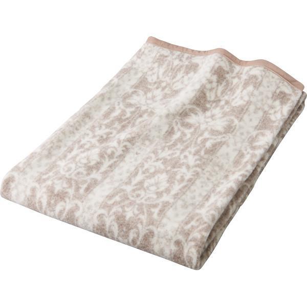 日本製　ジャカード織ウール毛布（毛羽部分）