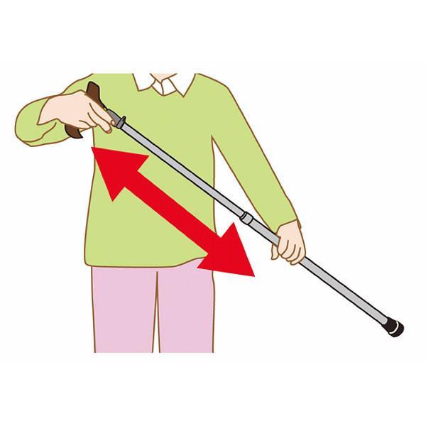 無段階伸縮ステッキ ギンガムチェックＢＫ