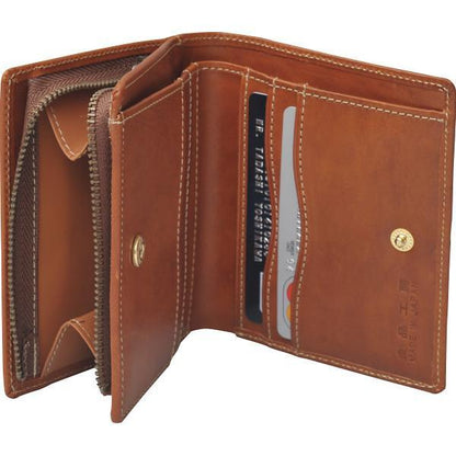 良品工房　日本製牛革二つ折れ財布（ファスナー付小銭入れ）