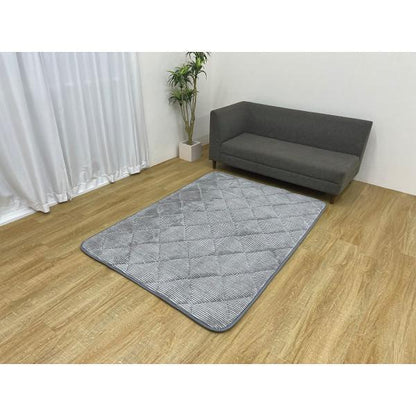 究極のへたりにくい中材を使ったボリュームラグ グレー