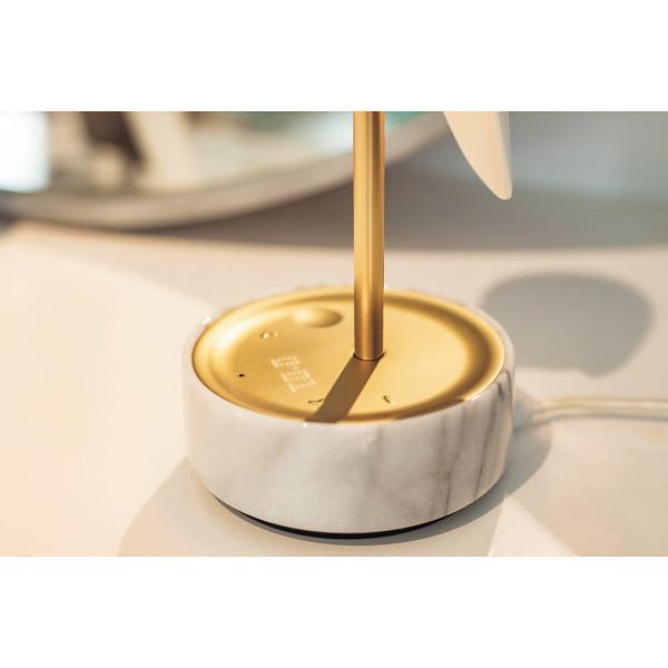 【大型便】ＬＥＤ照明＆目覚まし時計　チャープ エレガント・ホワイト