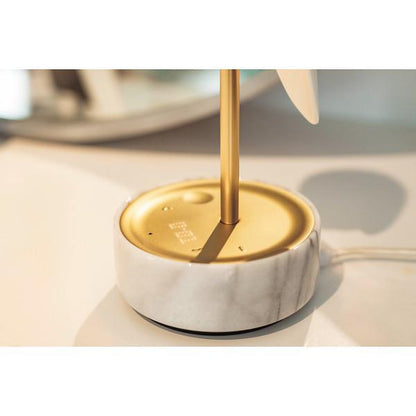 【大型便】ＬＥＤ照明＆目覚まし時計　チャープ エレガント・ホワイト