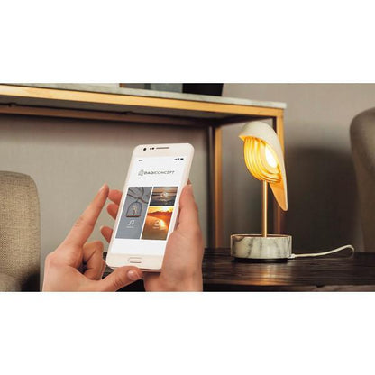 【大型便】ＬＥＤ照明＆目覚まし時計　チャープ エレガント・ホワイト