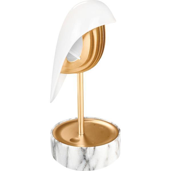 【大型便】ＬＥＤ照明＆目覚まし時計　チャープ エレガント・ホワイト