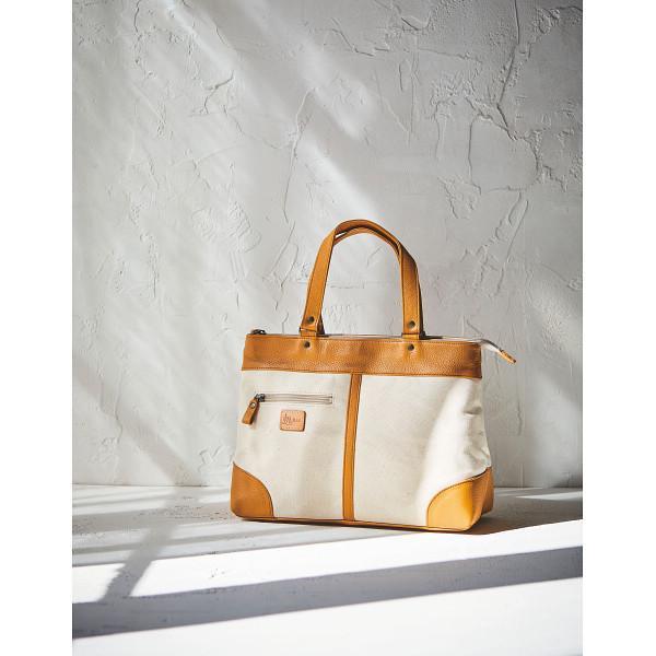 ＨａＬ　倉敷産帆布×姫路レザー　ベーシックトート＆ショルダー＆リュック キナリ