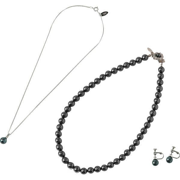 ユキコハナイ　パール３点セット ブラック