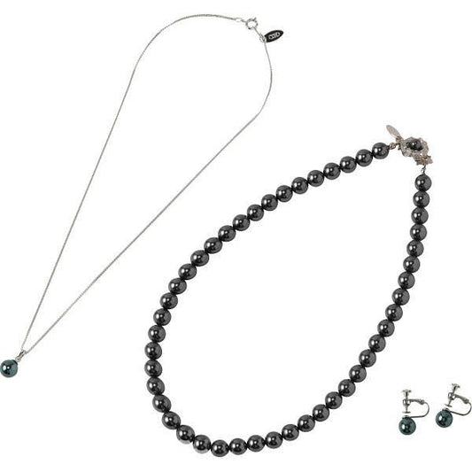 ユキコハナイ　パール３点セット ブラック