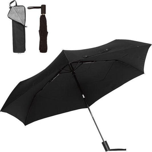 自動開閉６本骨カーボン雨傘　形状安定 ブラック
