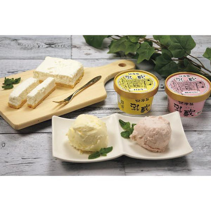 「乳蔵」北海道アイスクリームとレアチーズケーキ