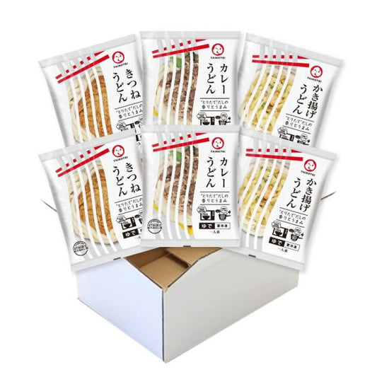 太鼓亭 冷凍きつねうどん かき揚げうどん カレーうどん 各２食　(６食セット)